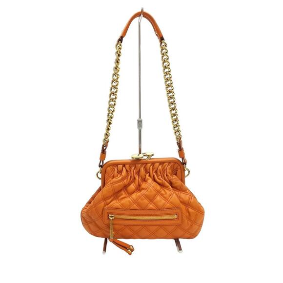 Marc Jacobs Orange Shoulder Bag with Gold-Tone Hardware - Picture 14 of 16
